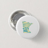 Minnesota Staat Name Word Art Yellow Button (Vorne & Hinten)