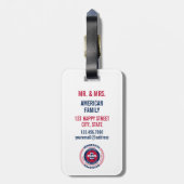 Minnesota Staat Personalisierte Gepäckmarke Gepäckanhänger (Rückseite vertikal)