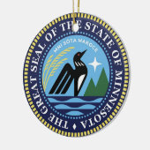 Minnesota Staat Siegel 2024 Keramik Ornament (Links)