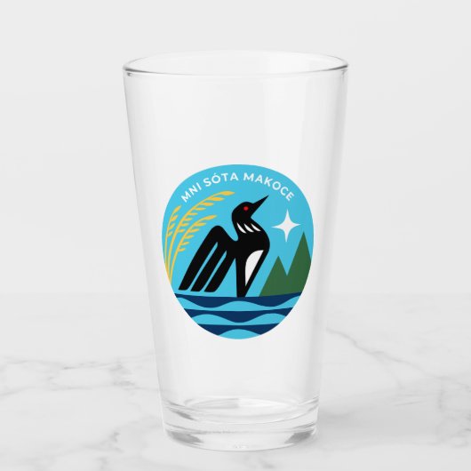 Minnesota Staat Siegel Bierglas Glas (Vorderseite)