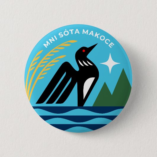 Minnesota Staat Siegel Button (Vorderseite)