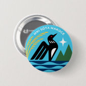 Minnesota Staat Siegel Button (Vorne & Hinten)