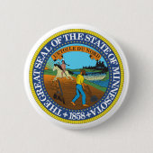 Minnesota Staat Siegel Button (Vorderseite)