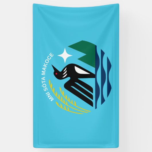 Minnesota Staat Siegel Flag Banner (Vertikal)