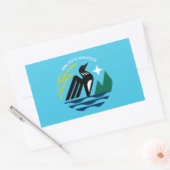 Minnesota Staat Siegel Flag Rechteckiger Aufkleber (Umschlag)