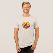 Minnesota Staat Siegel in Gophers Colors Tri-Blend Shirt (Vorderseite voll)