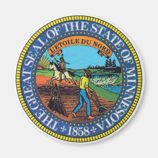 Minnesota Staat Siegel Magnet (Vorne)