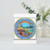 Minnesota Staat Siegel Postkarte (Stehend Vorderseite)