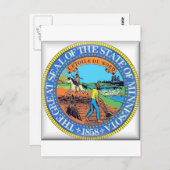 Minnesota Staat Siegel Postkarte (Vorne/Hinten)