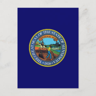 Minnesota Staat Siegel Postkarte