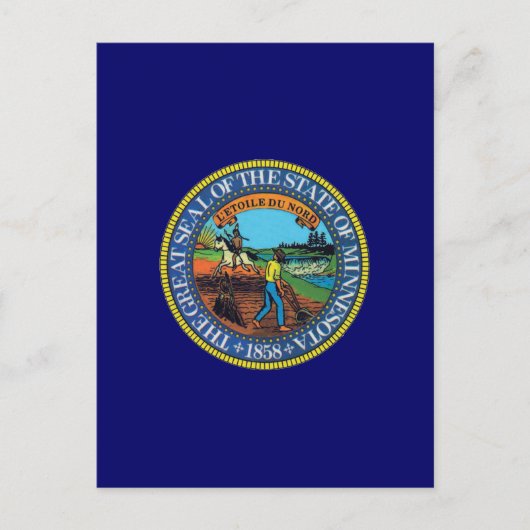 Minnesota Staat Siegel Postkarte (Vorderseite)