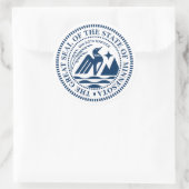 Minnesota Staat Siegel Runder Aufkleber (Tasche)