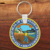 Minnesota Staat Siegel Schlüsselanhänger (Vorderseite)