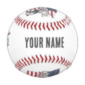 Minnesota Staat United Staaten Map Vintag USA Baseball (Vorderseite)