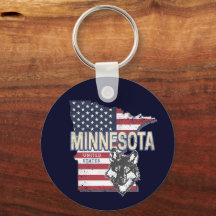 Minnesota Staat United Staaten Map Vintag USA