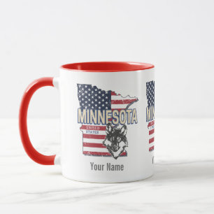 Minnesota Staat United Staaten Map Vintag USA Tasse