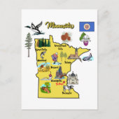 Minnesota Staat, USA, Großstädte Postkarte (Vorderseite)