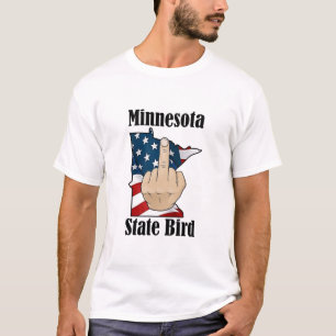 Minnesota Staat Vogel T - Shirt Mittelfinger