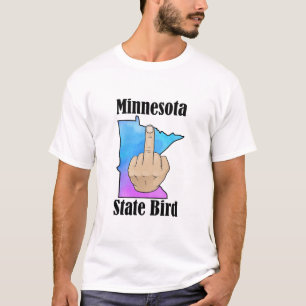 Minnesota Staat Vogel T - Shirt Mittelfinger