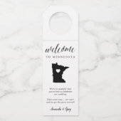 Minnesota Staat Wedding Welcome Flaschenanhänger (Vorderseite)