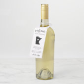 Minnesota Staat Wedding Welcome Flaschenanhänger (Angewinkelt)