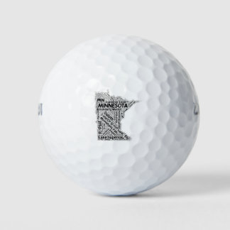 Minnesota Staat Word Cloud Golfball