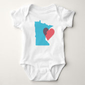 Minnesota-Staats-Liebe-Baby-Shirt Baby Strampler (Vorderseite)