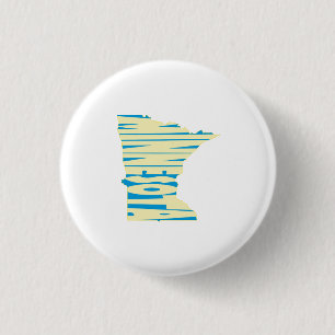 Minnesota-Staats-Namen-Wort-Kunst-Gelb Button