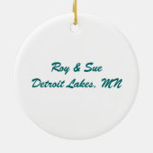 Minnesota-Staats-Siegel-Verzierung Keramik Ornament (Hinten)