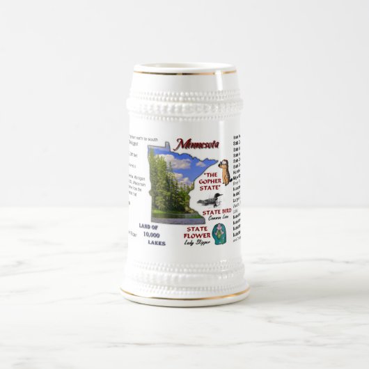 Minnesota-Staats-Symbol-Tasse #2 Bierglas (Mittel)