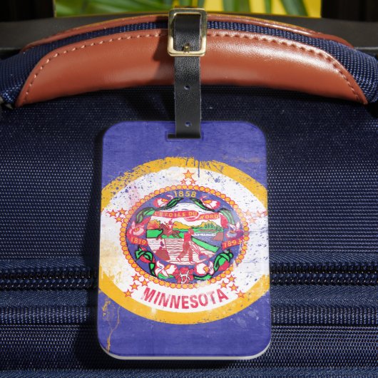 Minnesota-Staatsflagge Gepäckanhänger (Vorderseite Insitu 2)