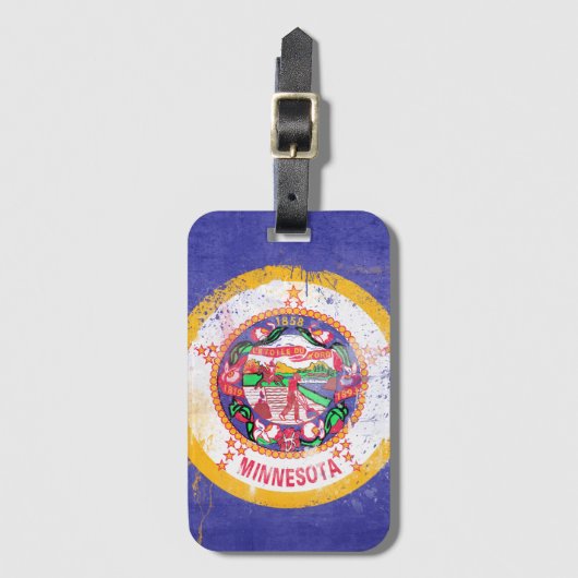 Minnesota-Staatsflagge Gepäckanhänger (Vorderseite Vertikal)