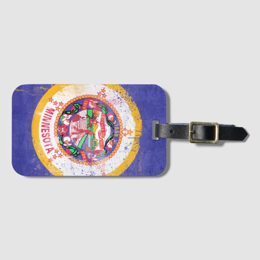 Minnesota-Staatsflagge Gepäckanhänger (Vorderseite (Horizontal))