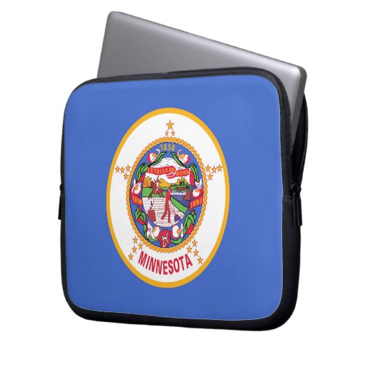 Minnesota-Staatsflagge Laptop-Sieb Laptopschutzhülle (Vorderseite Links)
