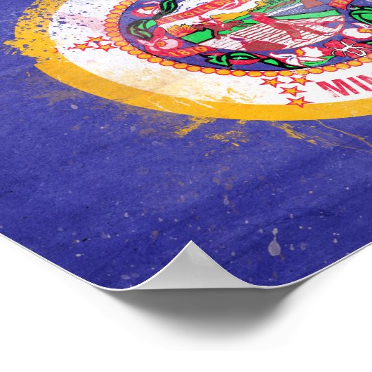 Minnesota-Staatsflagge Poster (Ecke)