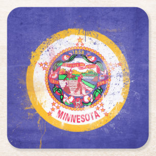 Minnesota-Staatsflagge Rechteckiger Pappuntersetzer