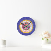 Minnesota-Staatsflagge Runde Wanduhr (Zuhause)