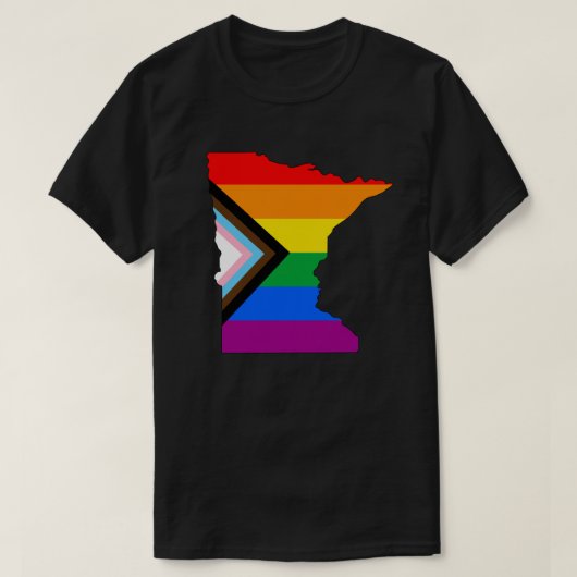 Minnesota Staatsstolz LGBTQ-Progress-Prix T-Shirt (Design vorne)