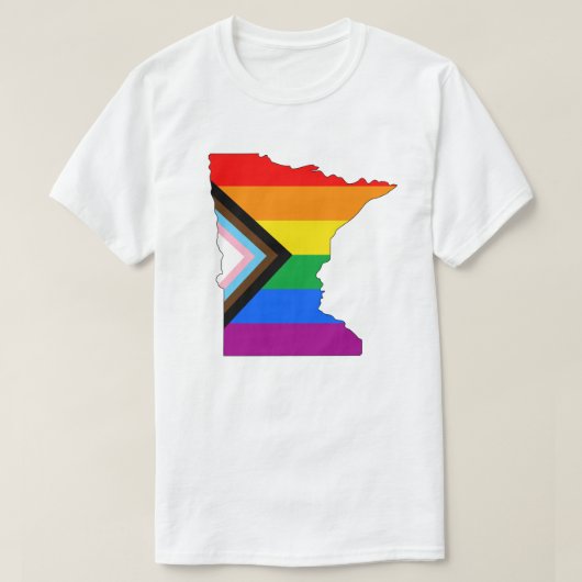 Minnesota Staatsstolz LGBTQ-Progress-Prix T-Shirt (Design vorne)