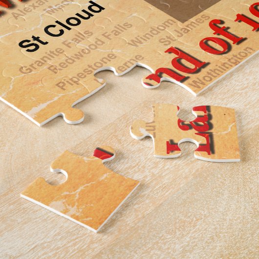 Minnesota Staatsstolz Map Puzzle (Seite)