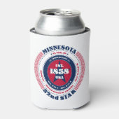 Minnesota Staatsstolz Monogramm Cooler Dosenkühler (Kanne Vorderseite)