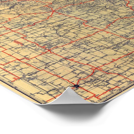 Minnesota-Standardkarte Poster (Ecke)