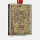 Minnesota-Standardkarte Silbernes Ornament (Rechts)