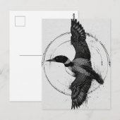 Minnesota State Bird Loon in Flight Postkarte (Vorne/Hinten)