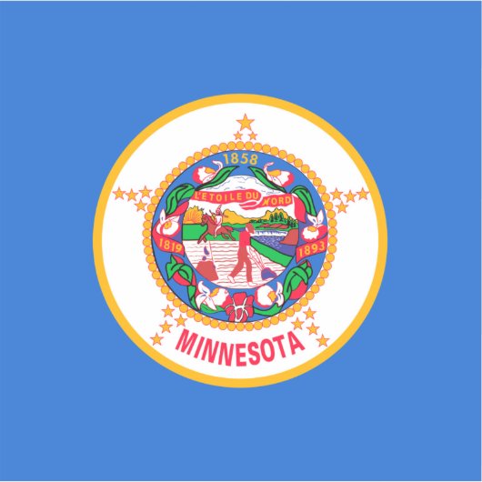 Minnesota State Flag Design Aufkleber (Vorderseite)