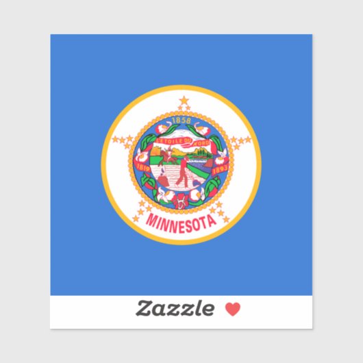 Minnesota State Flag Design Aufkleber (Blatt)