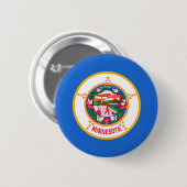 Minnesota State Flag Design Button (Vorne & Hinten)
