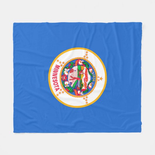 Minnesota State Flag Design Fleecedecke (Vorderseite (Horizontal))