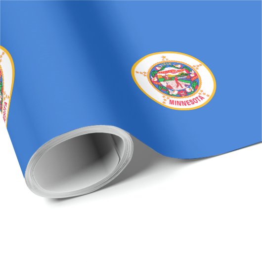 Minnesota State Flag Design Geschenkpapier (Rolleneckpunkt)