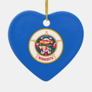 Minnesota State Flag Design Keramik Ornament
